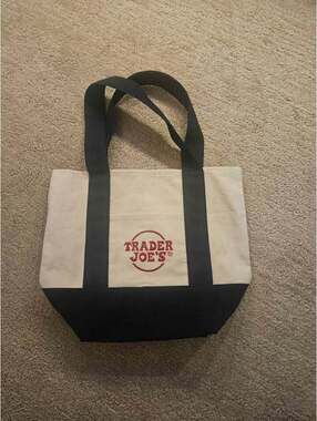 Small Trader Joe's Canvas Tote Bag